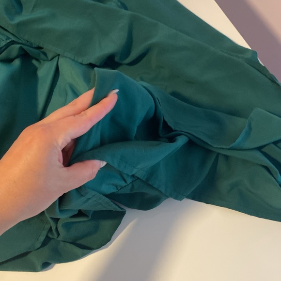 Newshows Women's 2023 Summer V Neck Midi Dresses Casual Puff Green - Picture 8 of 12